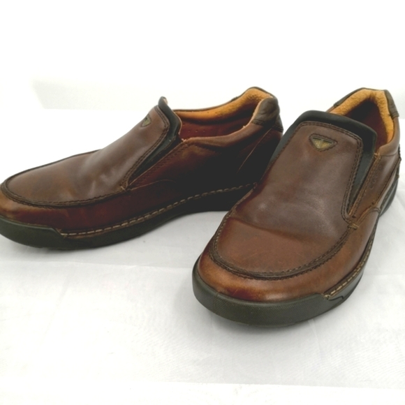 ECCO Men's 41 EU 10/10.5 US Brown Hydromax Loafer Slip On Heeled Shoes - Picture 3 of 8